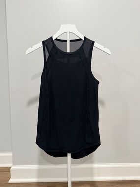 lululemon athletica Black Mesh-Back Performance Tank